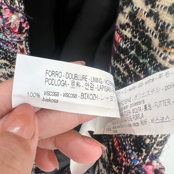 Zara Jacquard Tweed Tribal Aztec Ethic Printed Vtg Inspired Wool Blend Jacket - Picture 7 of 10